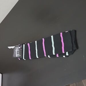 Disney Tim Burton's The Nightmare Before Christmas Black Stripes Tall Socks